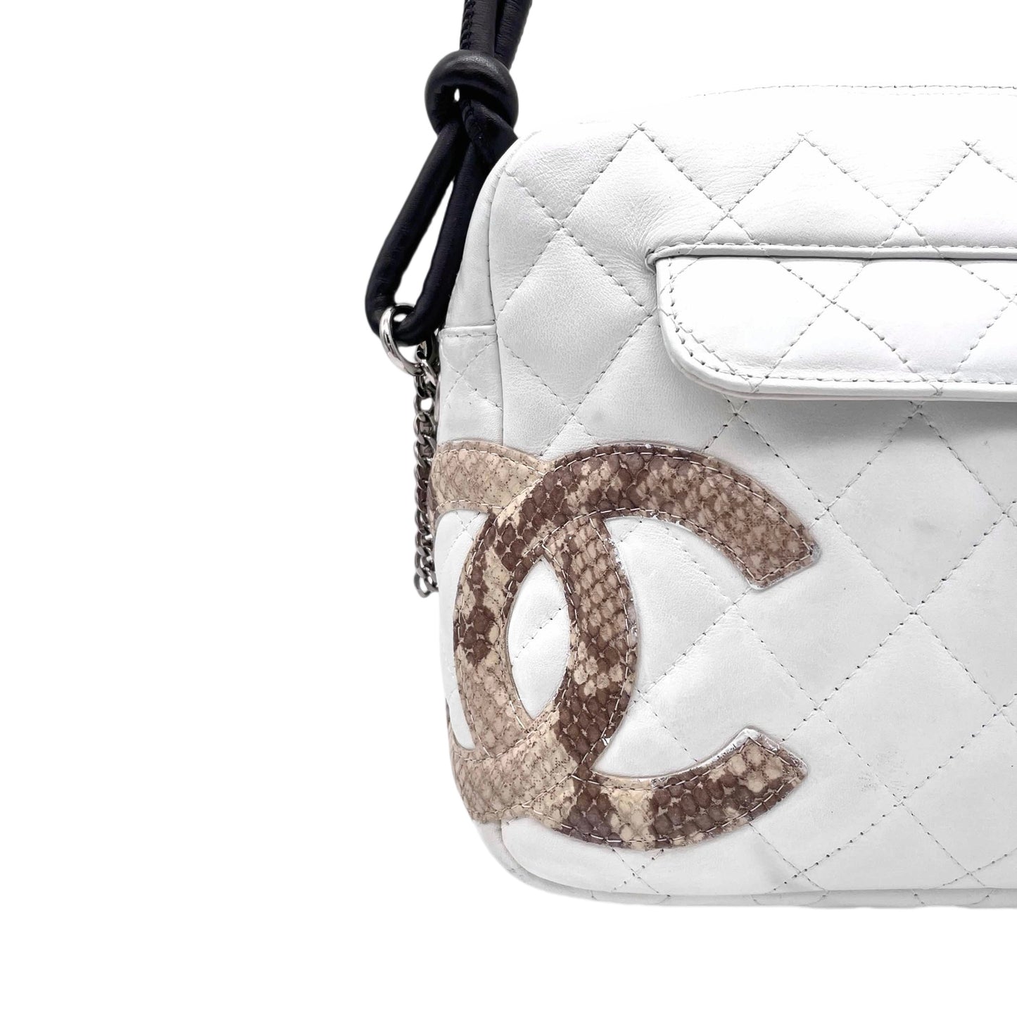 RARE☆☆☆CHANEL Cambon Line Snakeskin CC Shoulder Bag