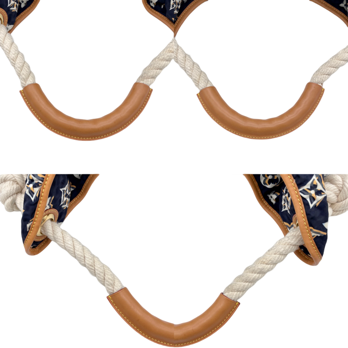 RARE☆☆☆☆LOUIS VUITTON 2009-2010 Cruise Collection Bulles MM M40235 Hobo Shoulder Bag Marine &amp; Brown