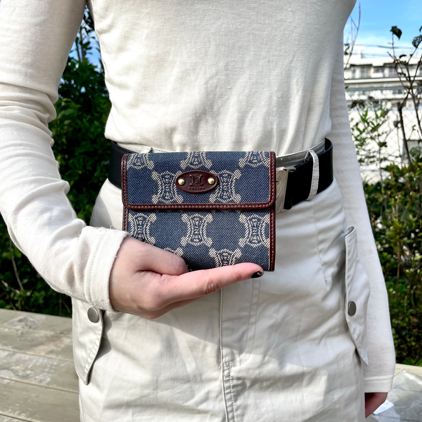 CELINE Macadam Denim Wallet