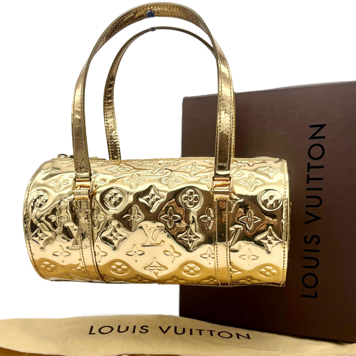 RARE☆☆☆☆☆LOUIS VUITTON ﾓﾉｸﾞﾗﾑ ﾐﾛﾜｰﾙ ﾊﾟﾋﾟﾖﾝ ｺﾞｰﾙﾄﾞ