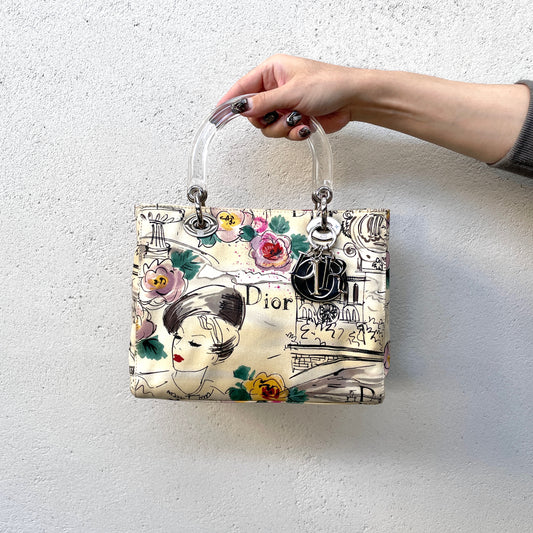 RARE☆☆☆CHRISTIAN DIOR Paris scenery ladies handbag/Osaka limited