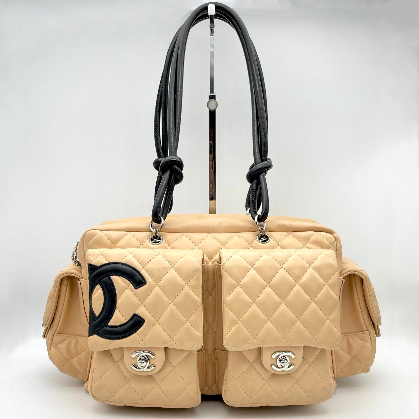 Afar Vintage Pre-owned CHANEL ｶﾝﾎﾞﾝﾗｲﾝﾎﾞｰﾘﾝｸﾞGM