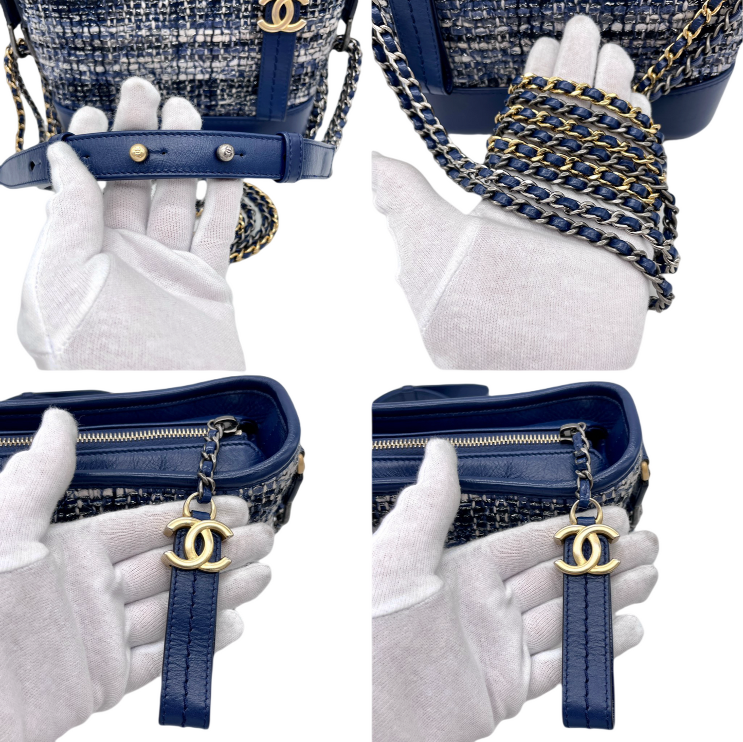 CHANEL ｶﾞﾌﾞﾘｴﾙﾄﾞｩ･ｼｬﾈﾙﾗｲﾝ ﾂｲｰﾄﾞ ﾁｪｰﾝｼｮﾙﾀﾞｰﾊﾞｯｸﾞ