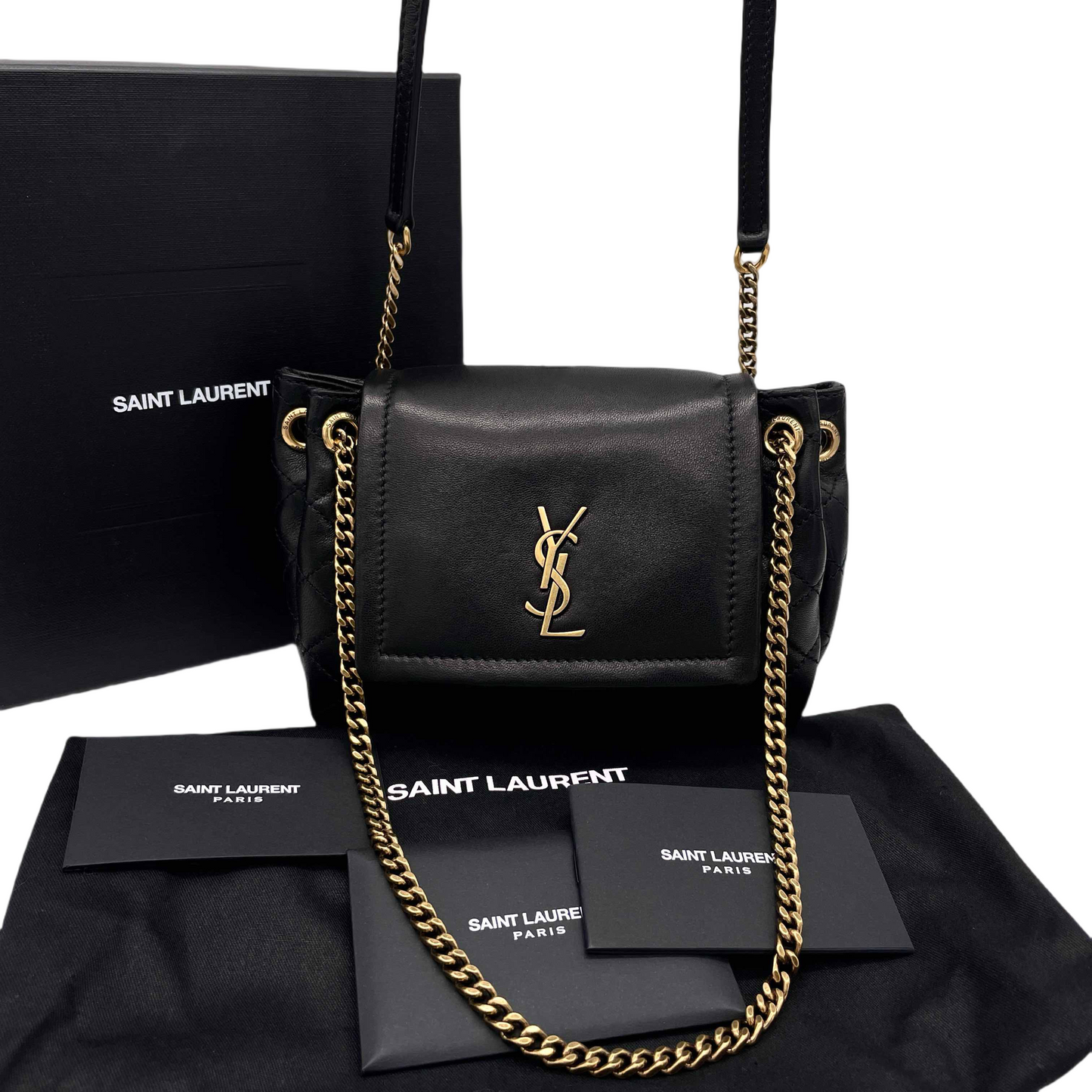 YSL Norita Line Ramskin Chain Shoulder Bag