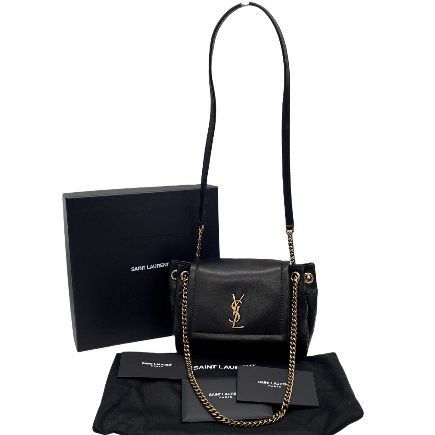 YSL Norita Line Ramskin Chain Shoulder Bag