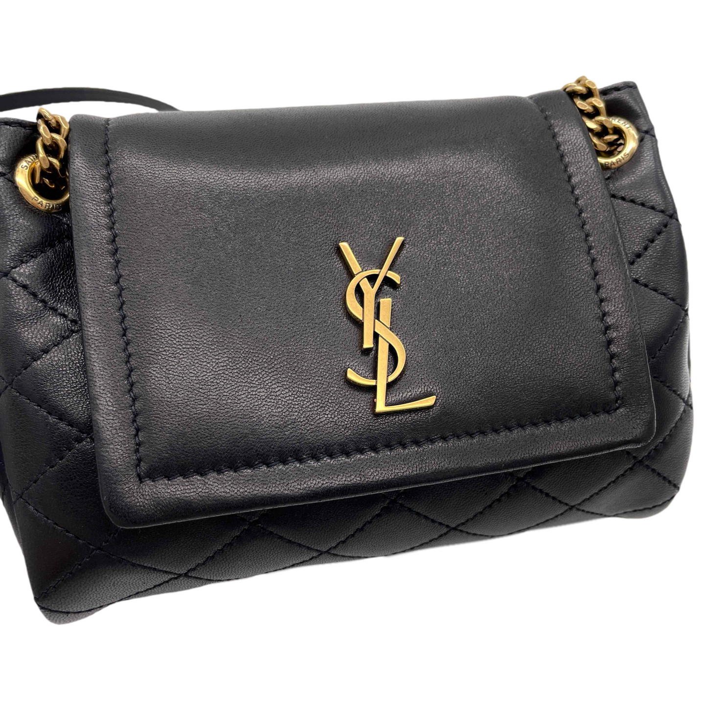 YSL Norita Line Ramskin Chain Shoulder Bag