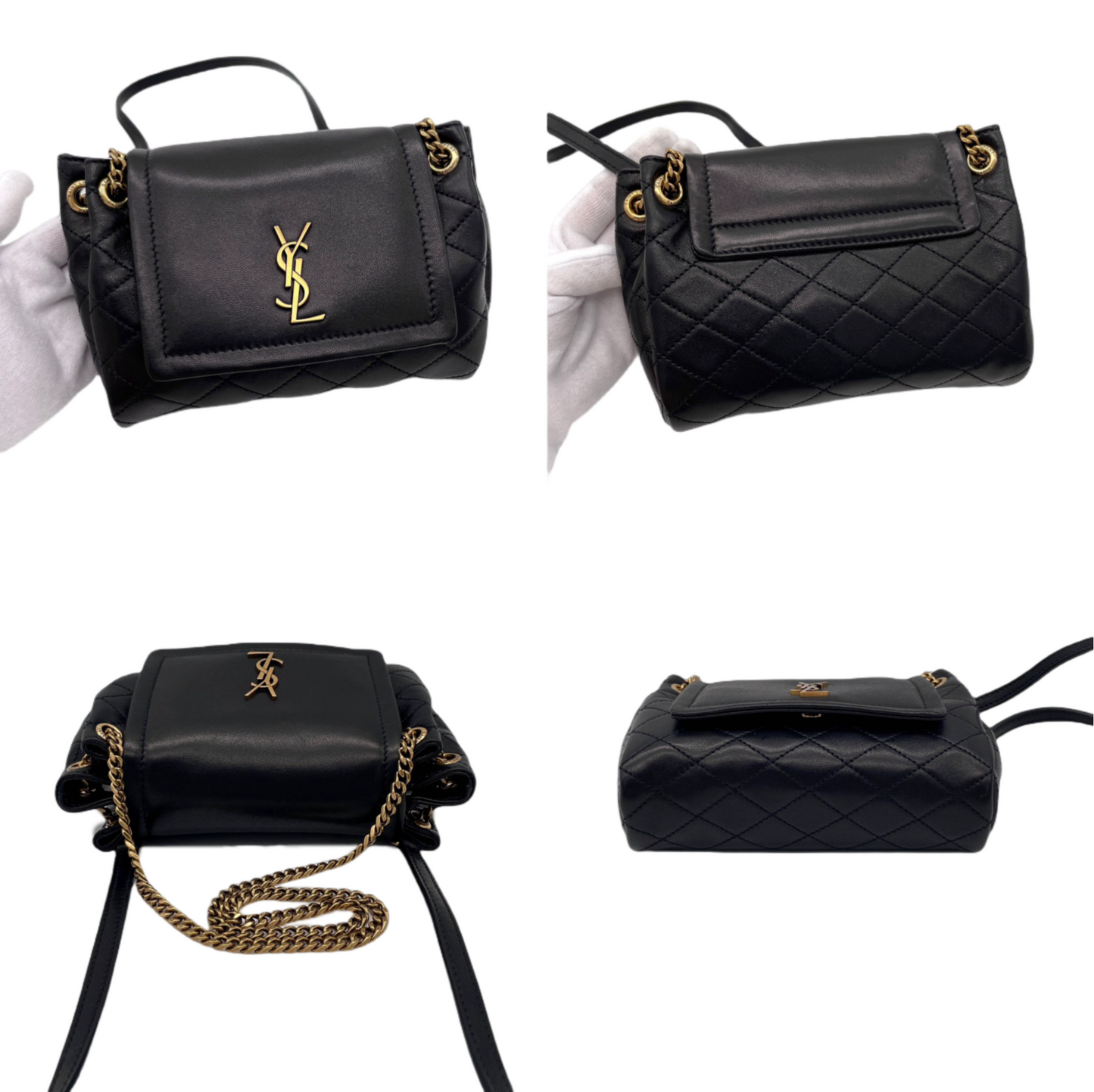 YSL ﾉﾘﾀﾗｲﾝ ﾗﾑｽｷﾝ ﾁｪｰﾝｼｮﾙﾀﾞｰﾊﾞｯｸﾞ