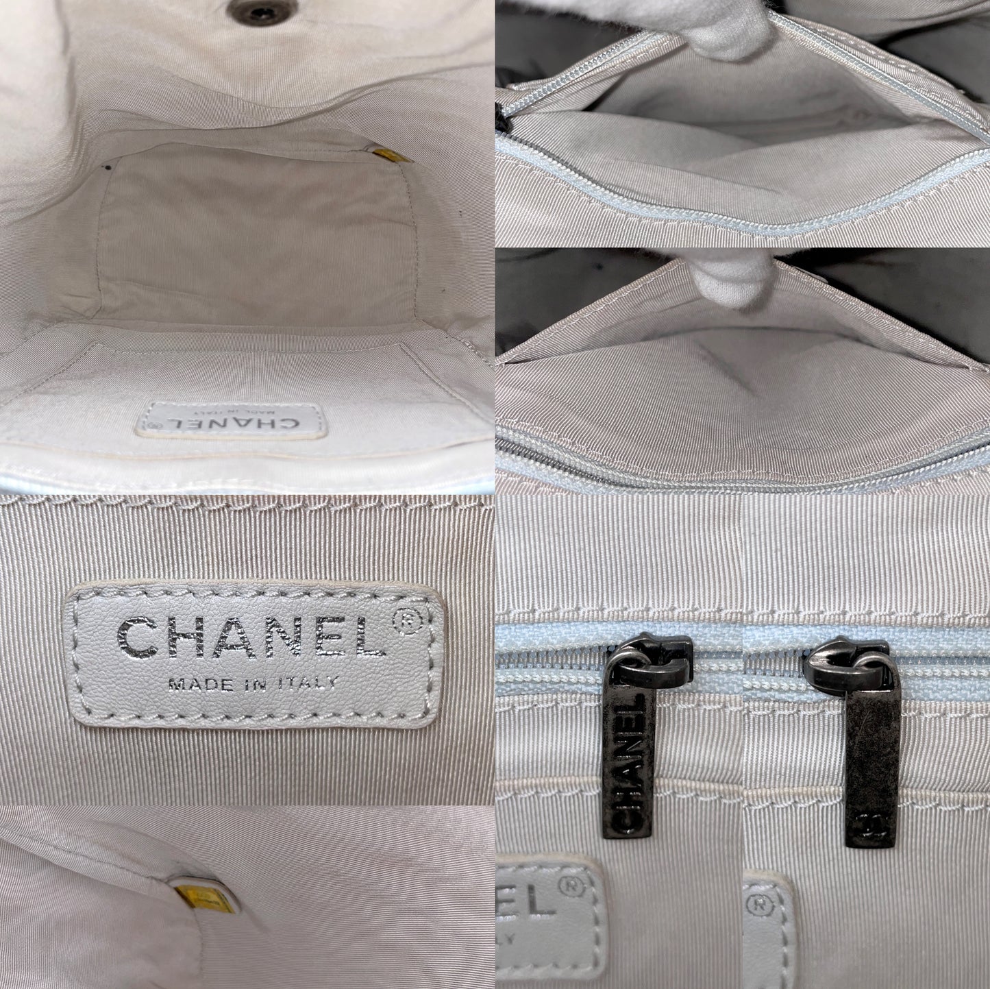 CHANEL V-stitch chain handle rucksack