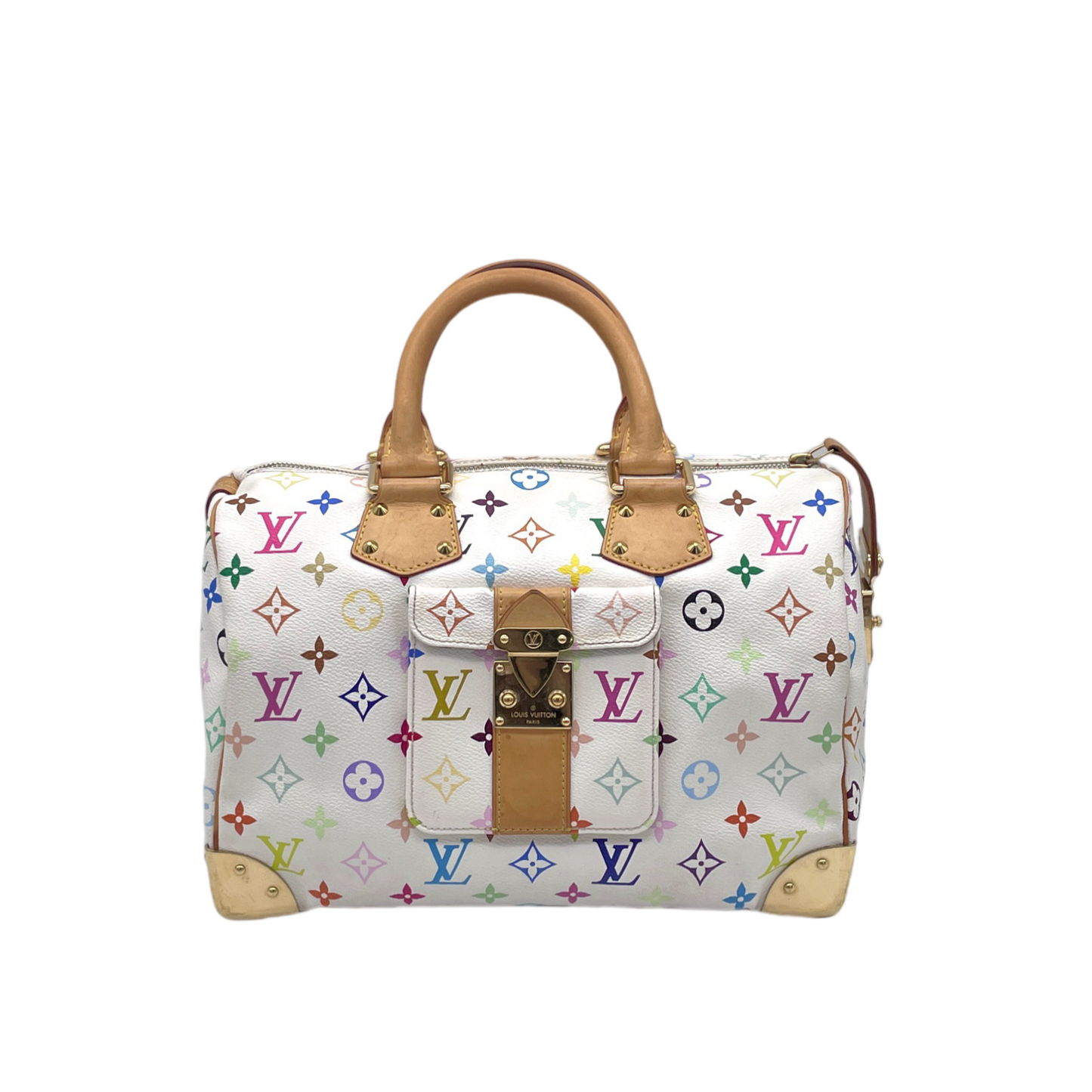 LOUIS VUITTON Monogram Multicolor White Speedy M92643