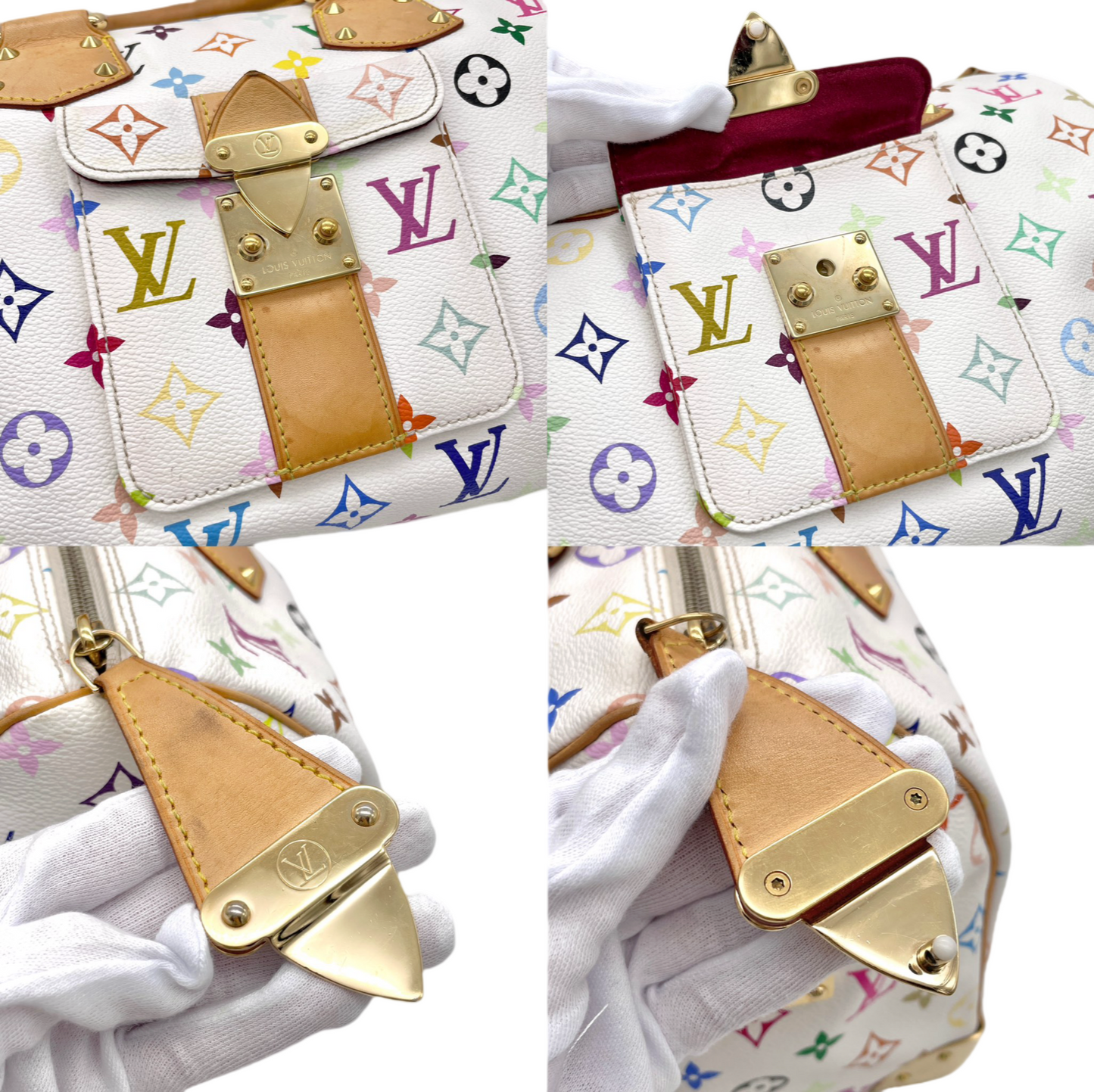 LOUIS VUITTON Monogram Multicolor White Speedy M92643