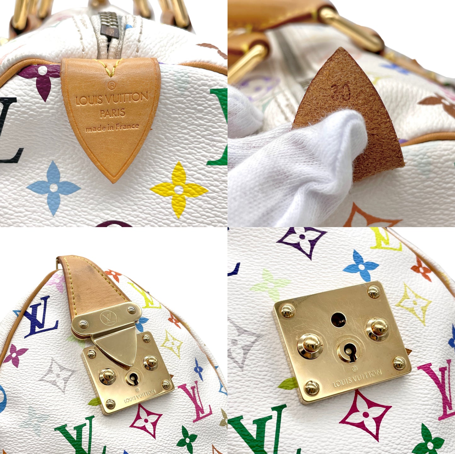 LOUIS VUITTON Monogram Multicolor White Speedy M92643