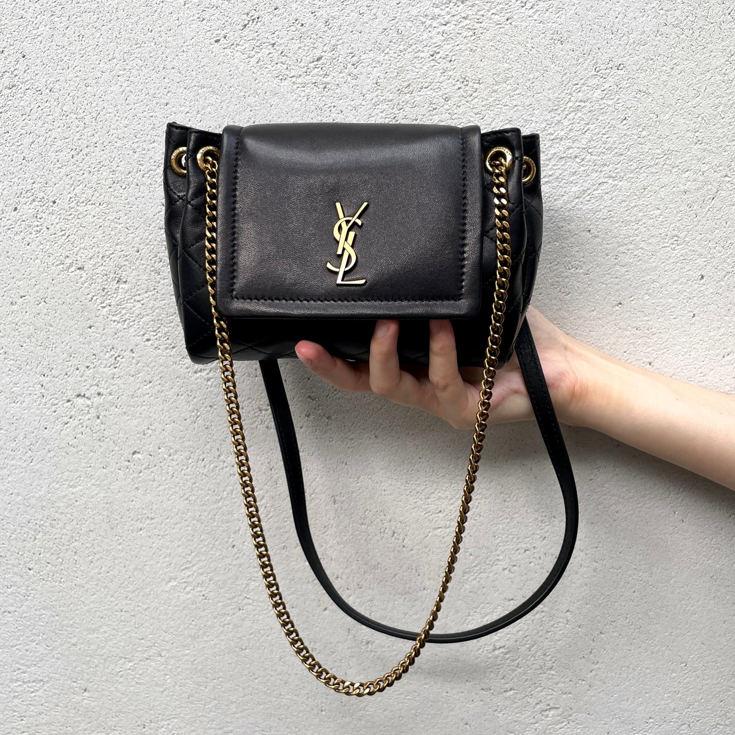 YSL Norita Line Ramskin Chain Shoulder Bag