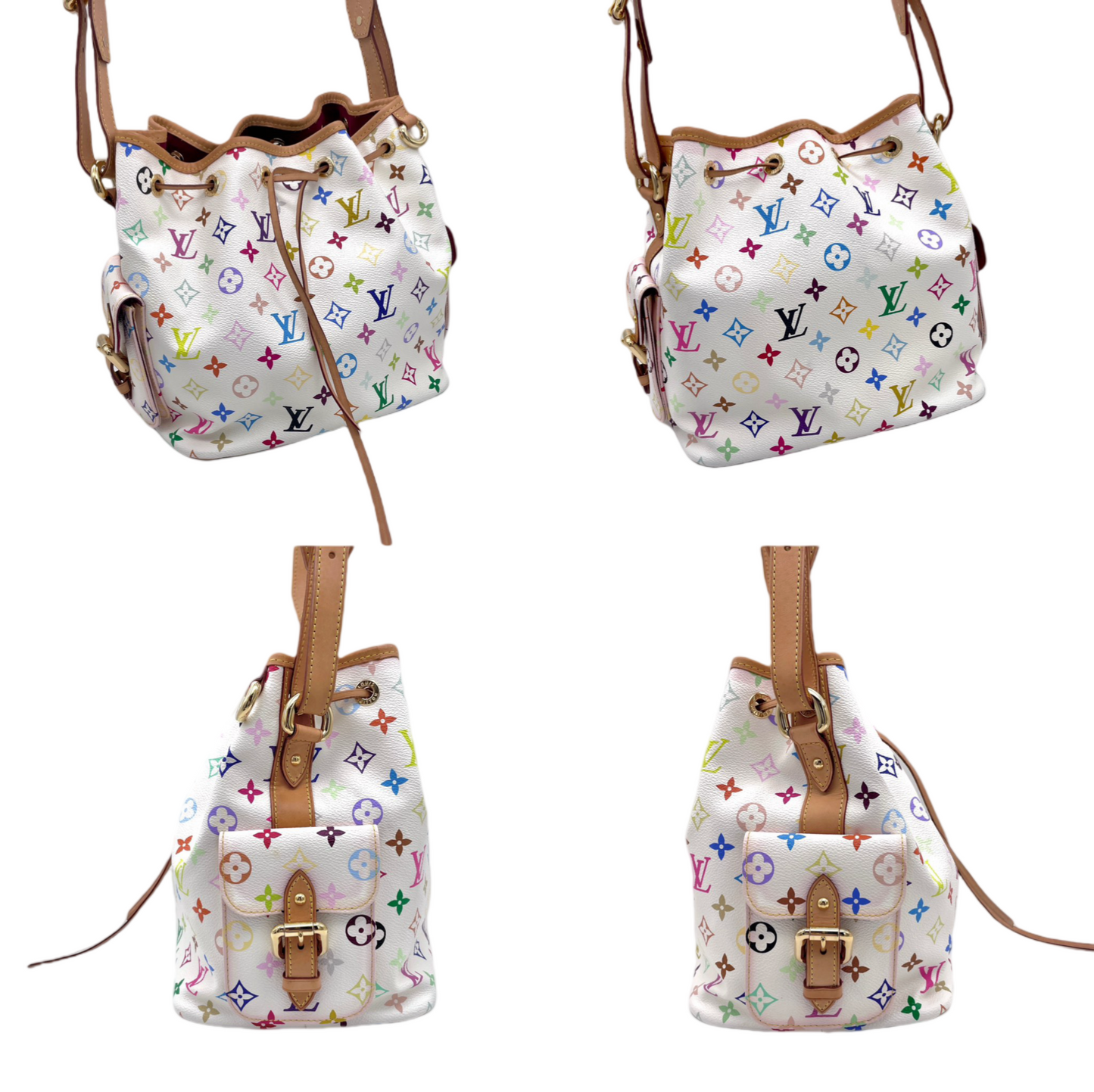 RARE☆☆☆LOUIS VUITTON Monogram Multicolor White Petit Noe