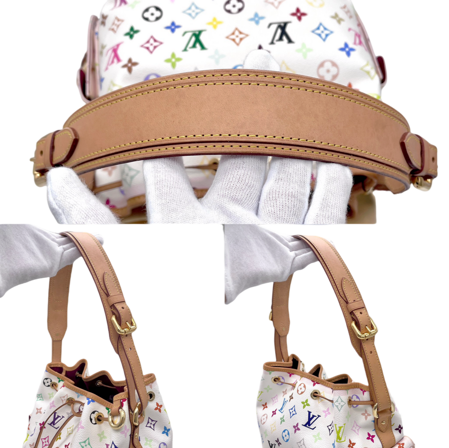 RARE☆☆☆LOUIS VUITTON Monogram Multicolor White Petit Noe