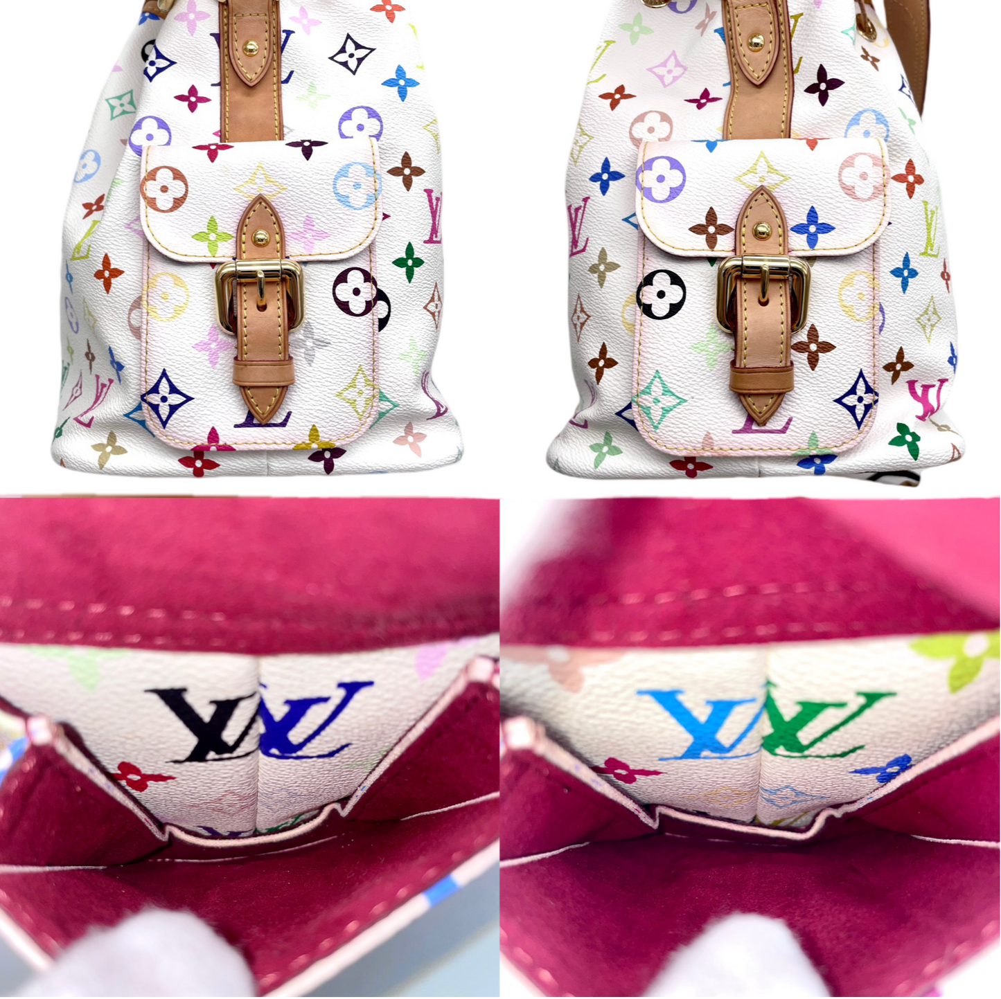 RARE☆☆☆LOUIS VUITTON Monogram Multicolor White Petit Noe