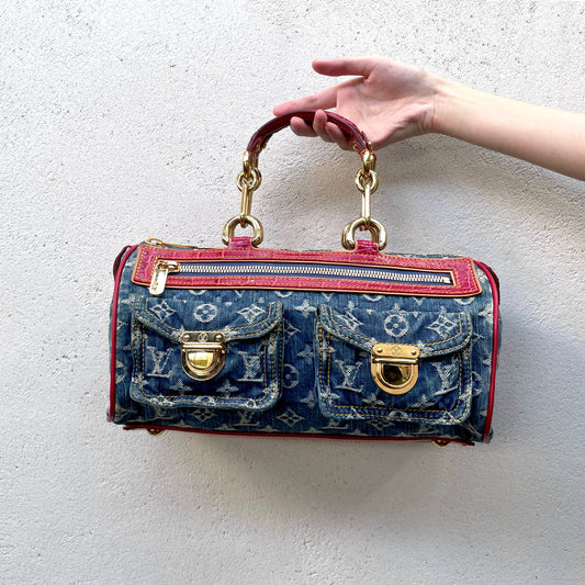 RARE☆☆☆LOUIS VUITTON Monogram Denim Neospeedy M95019/2005 SS