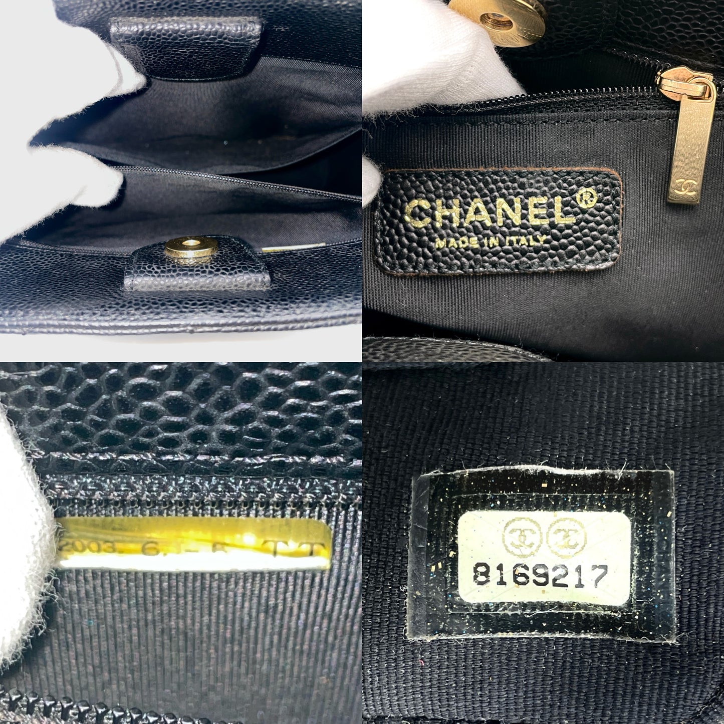 CHANEL ｷｬﾋﾞｱｽｷﾝ ﾏﾄﾗｯｾPST ｺｺﾏｰｸ ﾁｪｰﾝｼｮﾙﾀﾞｰﾄｰﾄﾊﾞｯｸﾞ ﾌﾞﾗｯｸ GHW