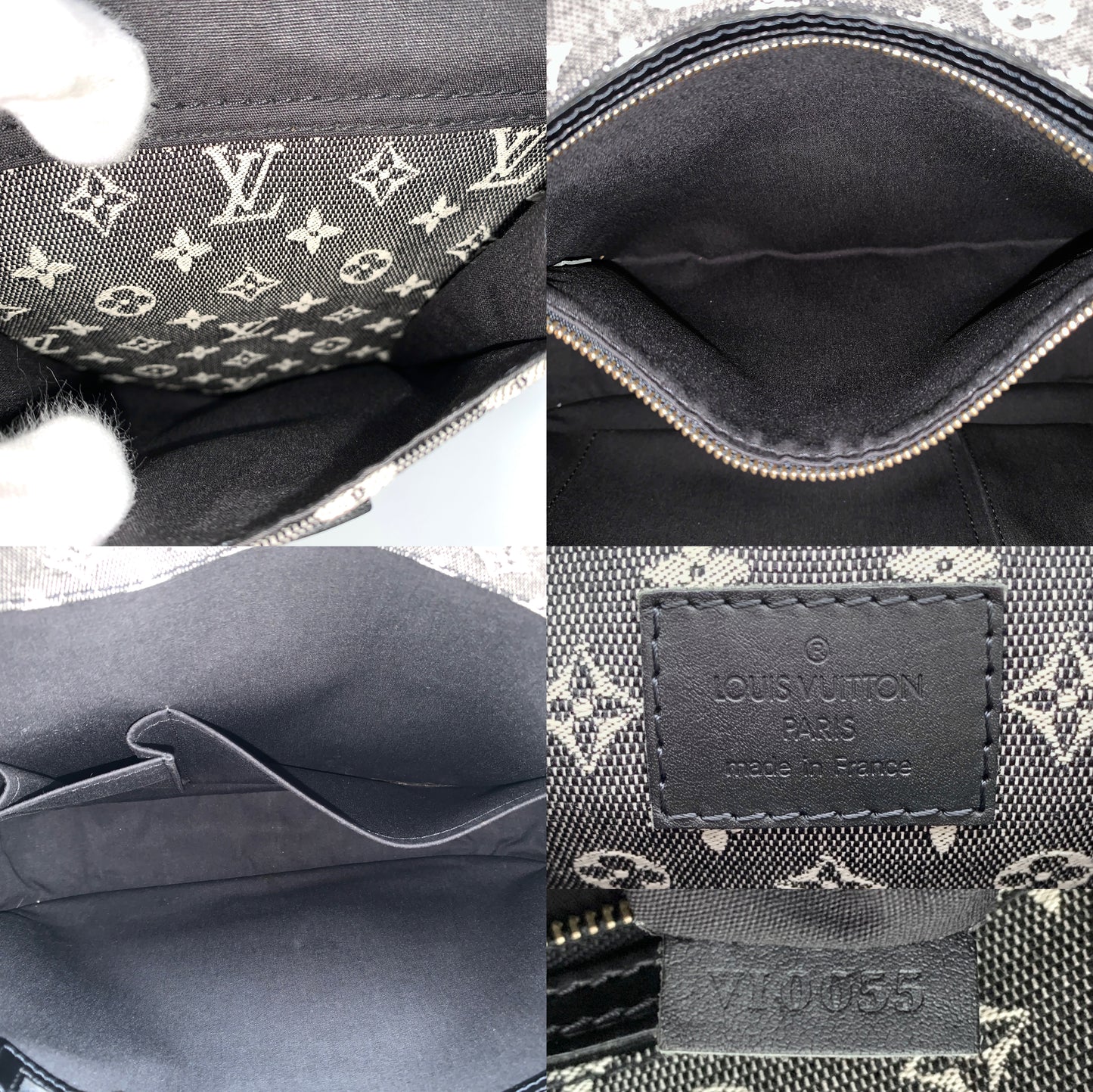 AUTH Pre-owned LOUIS VUITTON Monogram Denim Neo Caviar MM Noir M95351