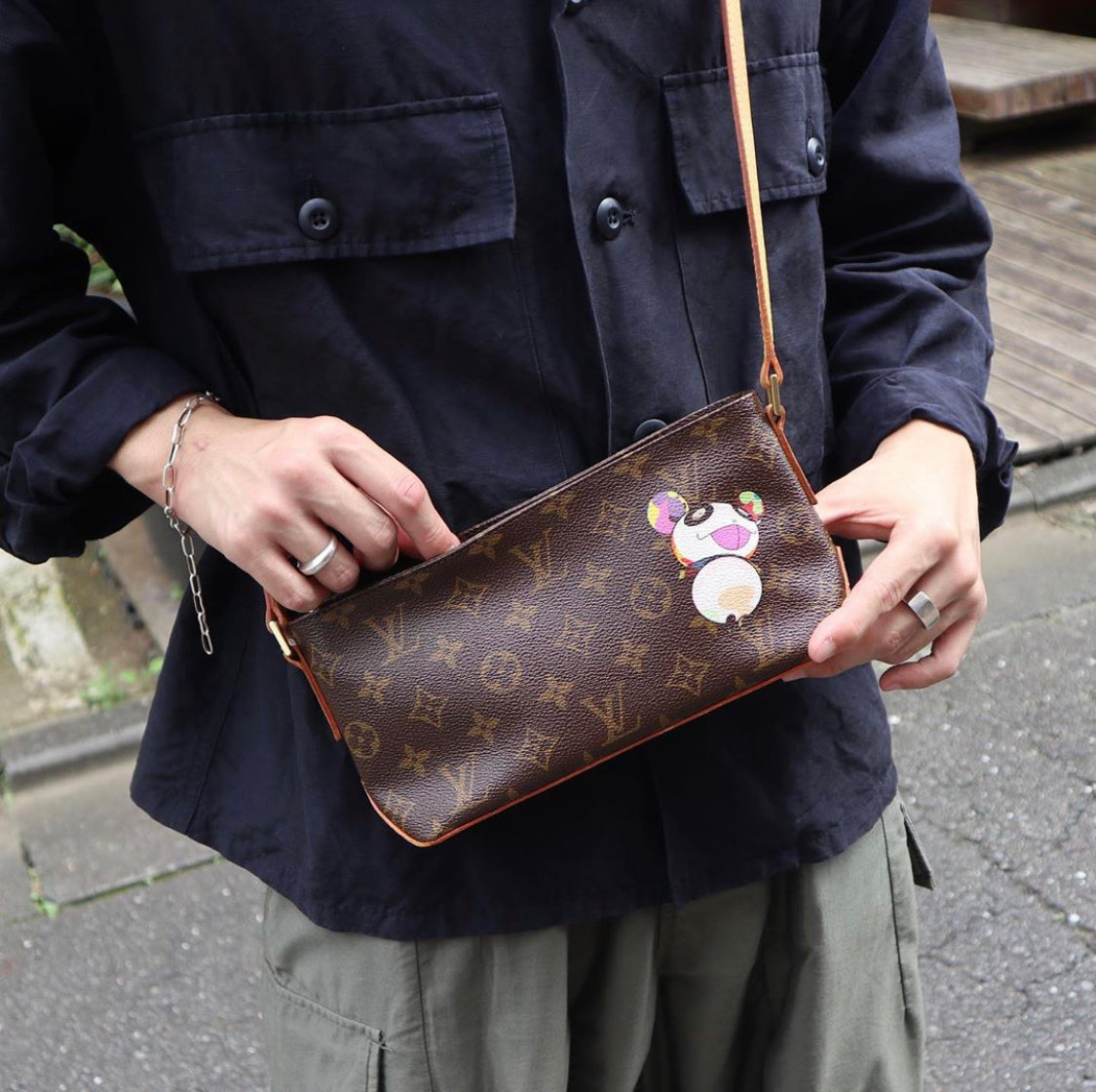 RARE☆☆☆LOUIS VUITTON ﾓﾉｸﾞﾗﾑ･ﾊﾟﾝﾀﾞ ﾄﾛﾀｰ M51241 ｸﾛｽﾎﾞﾃﾞｨｼｮﾙﾀﾞｰﾊﾞｯｸﾞ