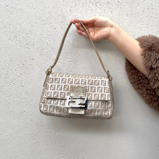 RARE☆☆☆FENDI Zucchino Mini Manma Bucket Shoulder Bag