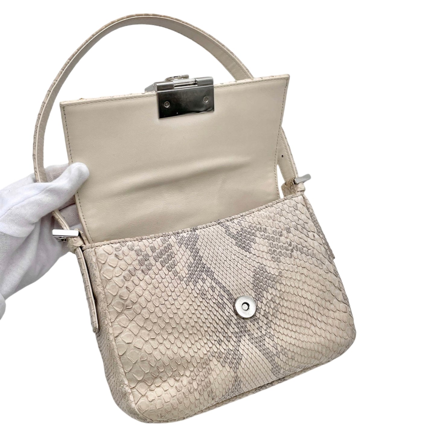 GIVENCHY Python Mini Manma Bucket Shoulder Bag