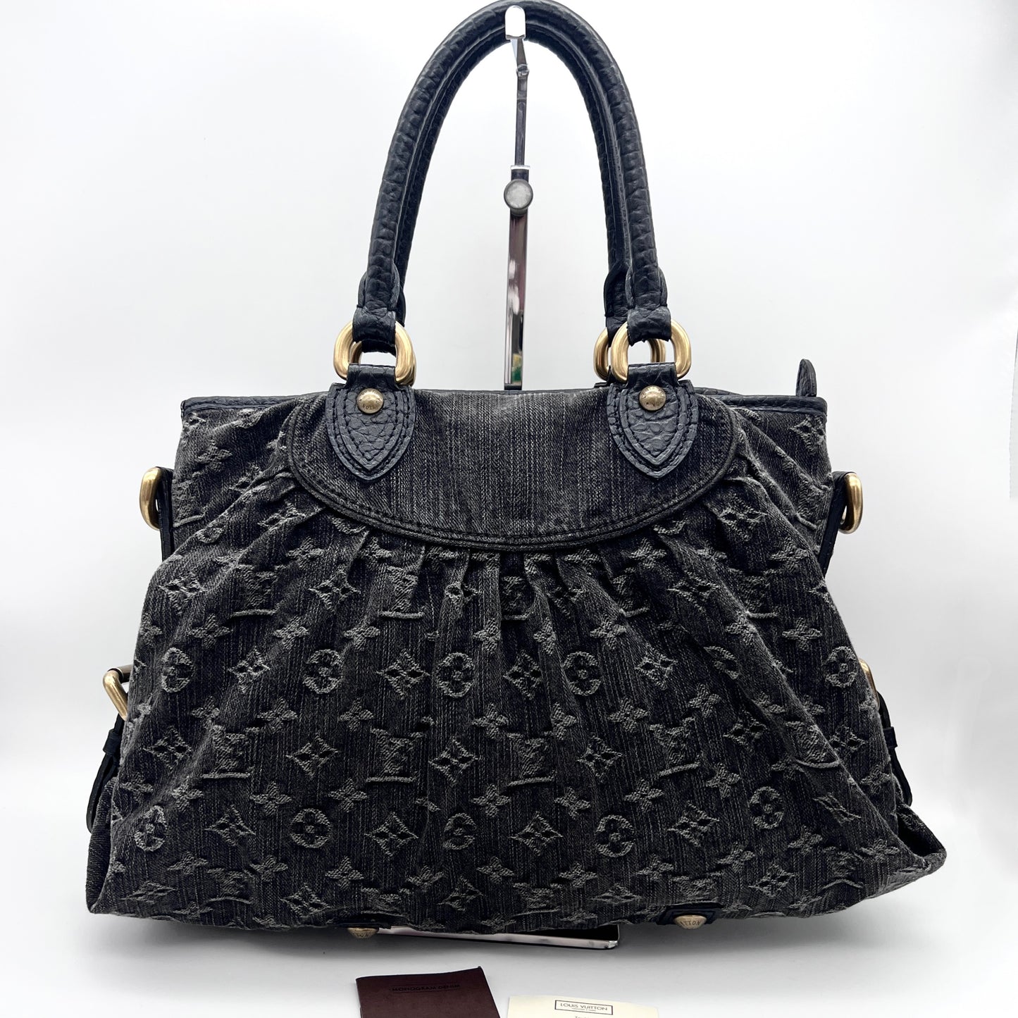 AUTH Pre-owned LOUIS VUITTON Monogram Denim Neo Caviar MM Noir M95351