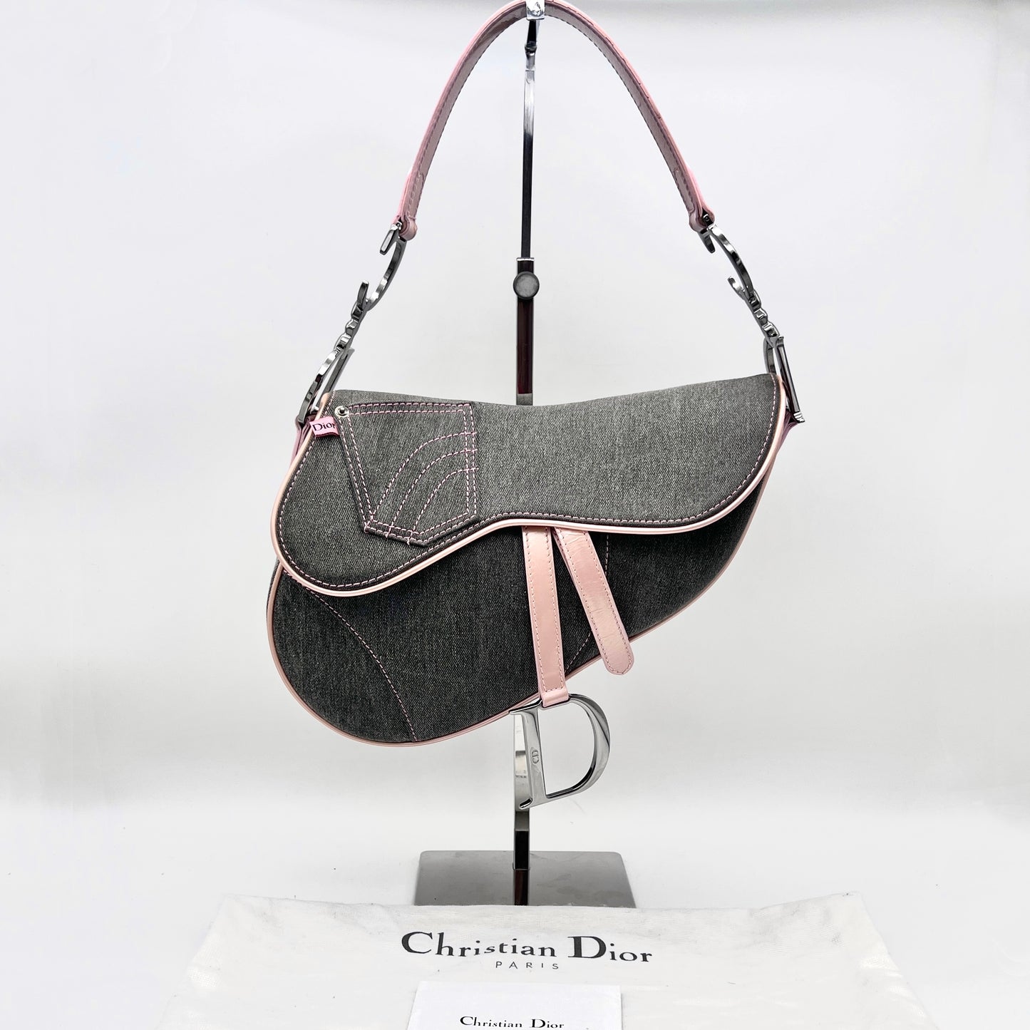 RARE☆☆☆Christian Dior saddle bag denim