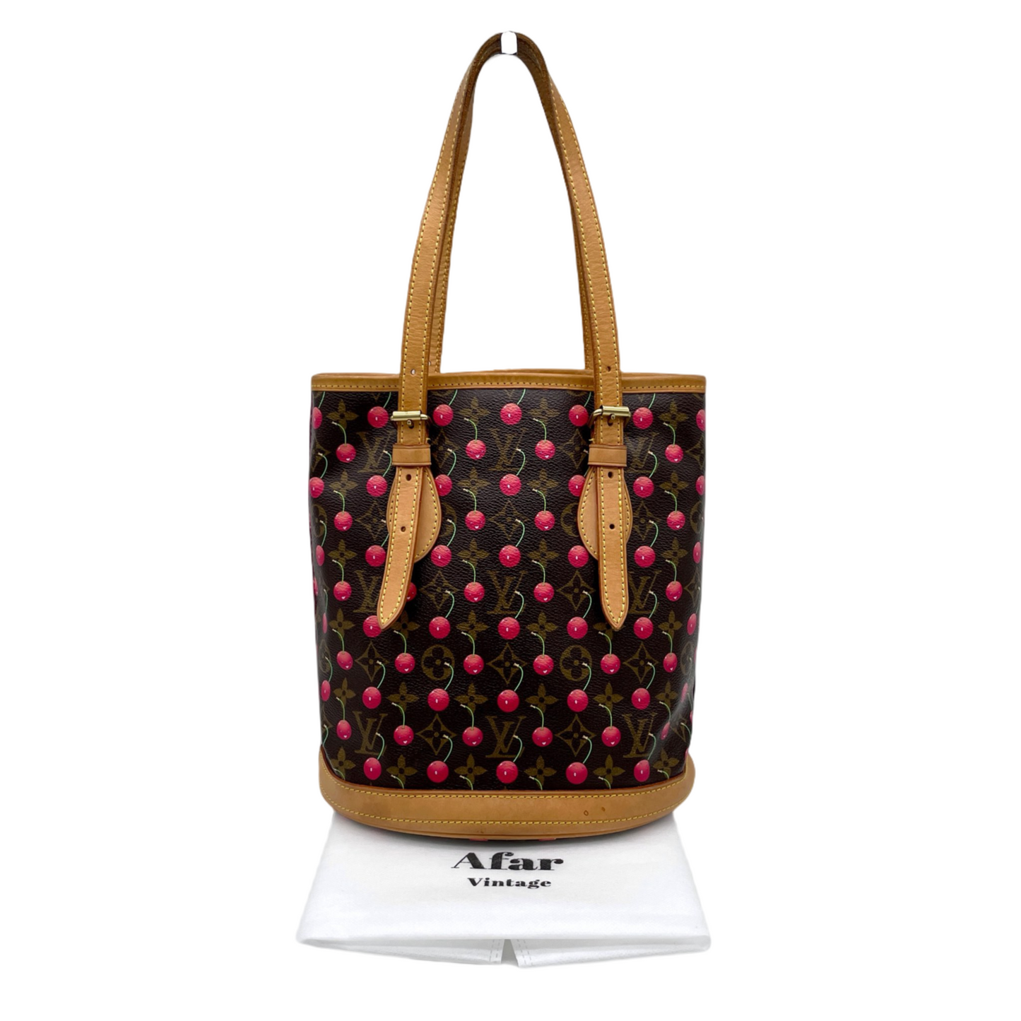 RARE☆☆☆☆☆LOUIS VUITTON Monogram x Takashi Murakami Cherry Cerises Sac Retro PM/M95012 Backet Shoulder Tote Bag