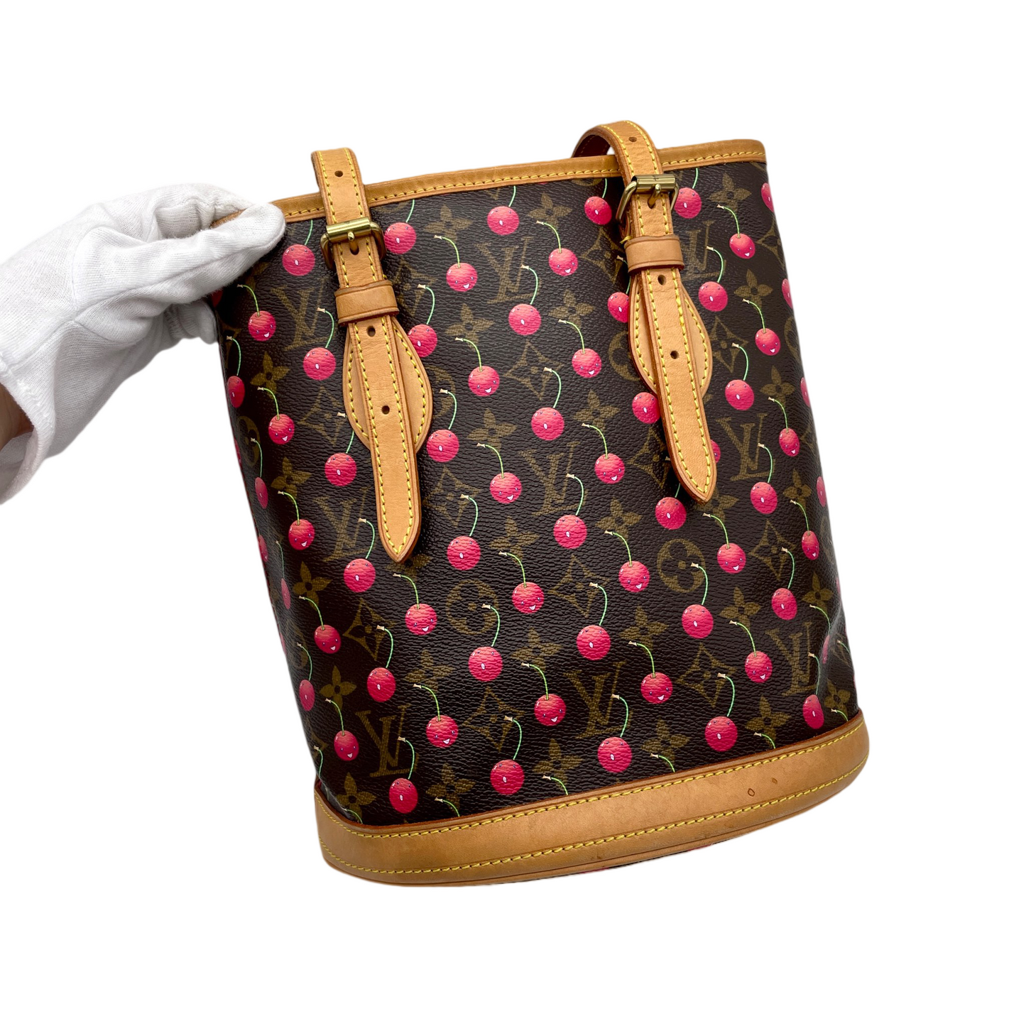 RARE☆☆☆☆☆LOUIS VUITTON Monogram x Takashi Murakami Cherry Cerises Sac Retro PM/M95012 Backet Shoulder Tote Bag
