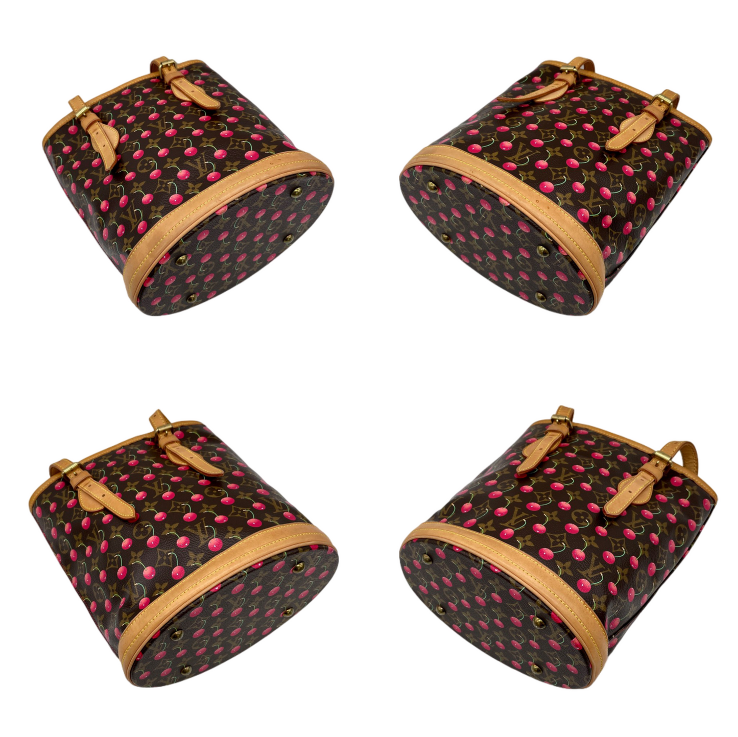 RARE☆☆☆☆☆LOUIS VUITTON Monogram x Takashi Murakami Cherry Cerises Sac Retro PM/M95012 Backet Shoulder Tote Bag