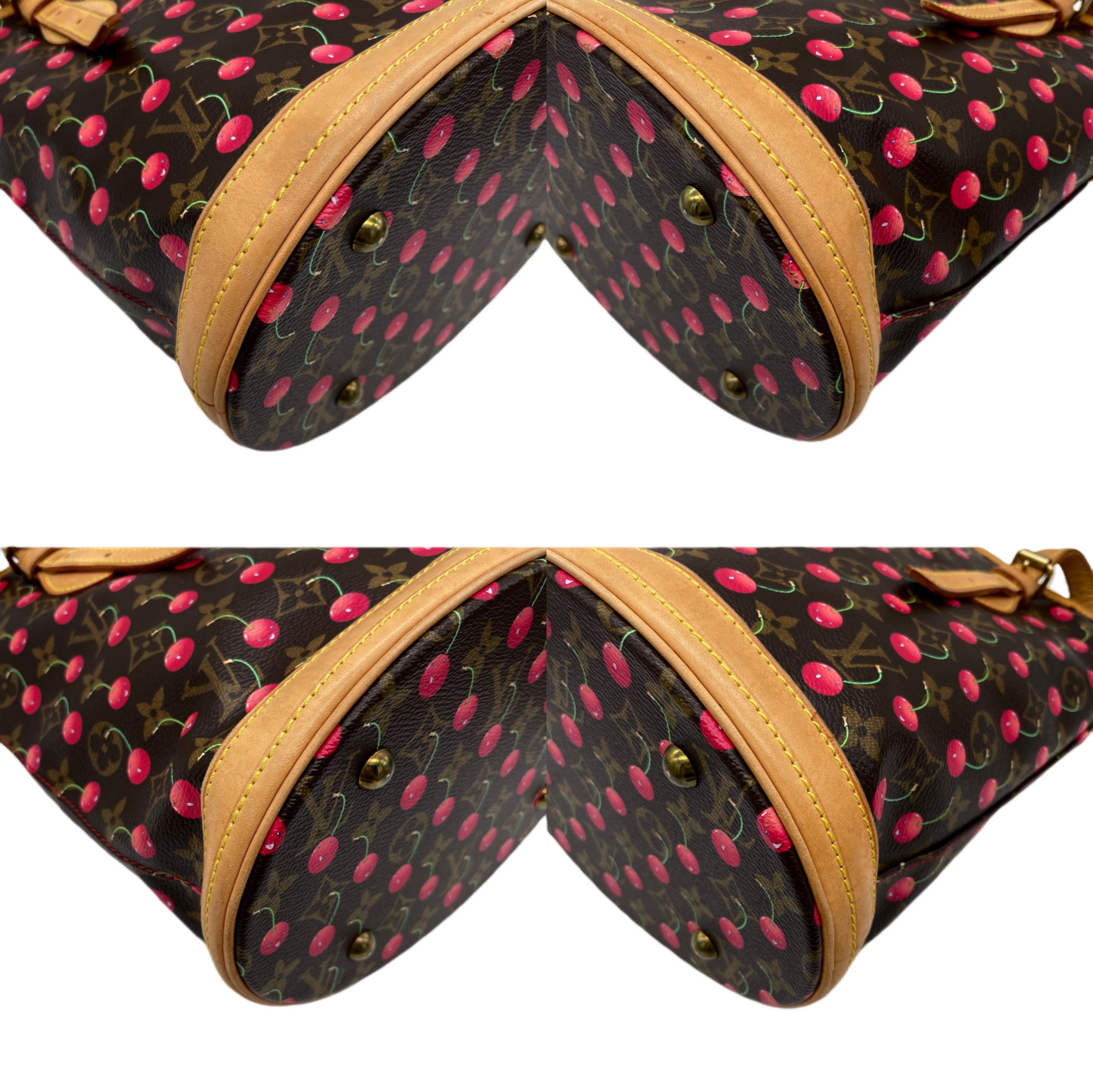 RARE☆☆☆☆☆LOUIS VUITTON Monogram x Takashi Murakami Cherry Cerises Sac Retro PM/M95012 Backet Shoulder Tote Bag