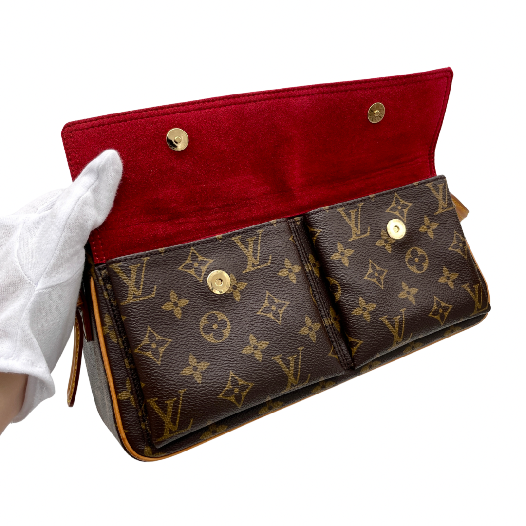 LOUIS VUITTON ﾓﾉｸﾞﾗﾑ ｳﾞｨﾊﾞ･ｼﾃMM ｼｮﾙﾀﾞｰﾊﾞｯｸﾞ